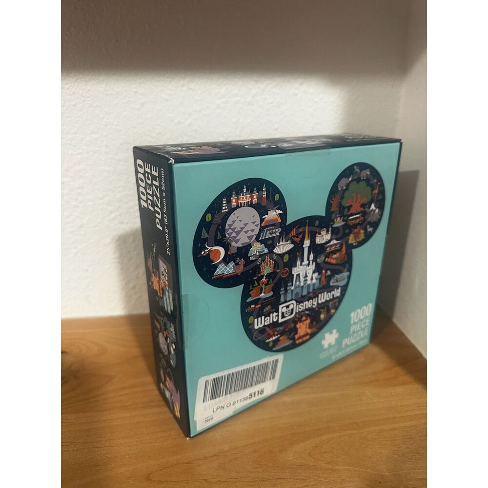 Disney Parks Life Mickey Mouse Icon Walt Disney World Map 1000 Pc Puzzle NIB - Picture 3 of 6